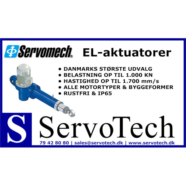 ServoTech Annonce El-aktuatorer Servomech 2016